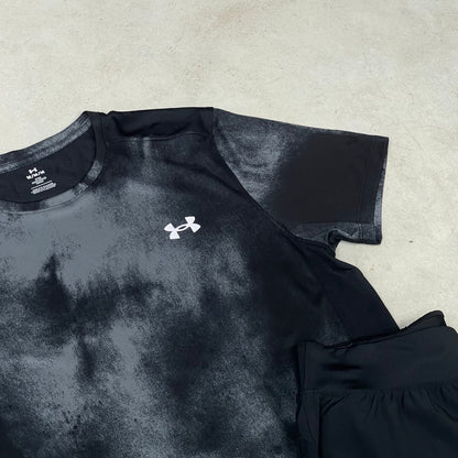 Under Armor Short Set Black Reflective 