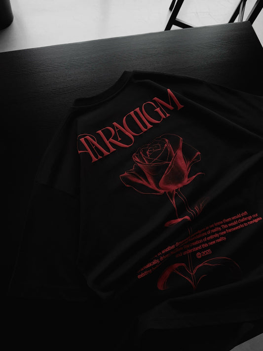 Oversize Paradigm T-Shirt - Black and Red