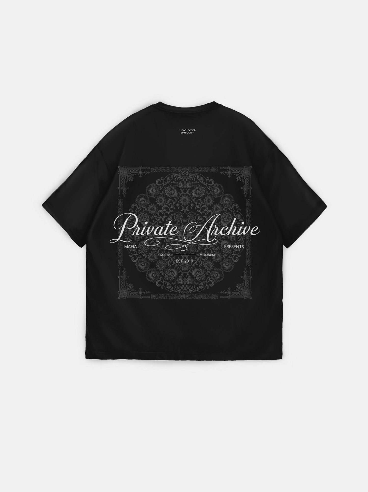 Oversize Private Archive T-Shirt - Black 