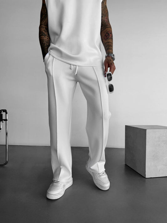 Loose Fit Duikstof Broek - Wit