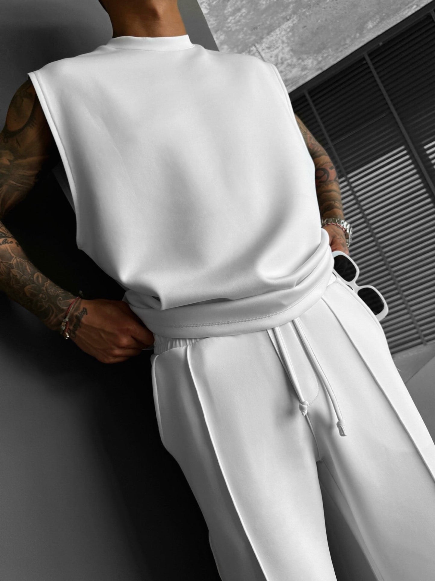 Loose Fit Diving Pants - White