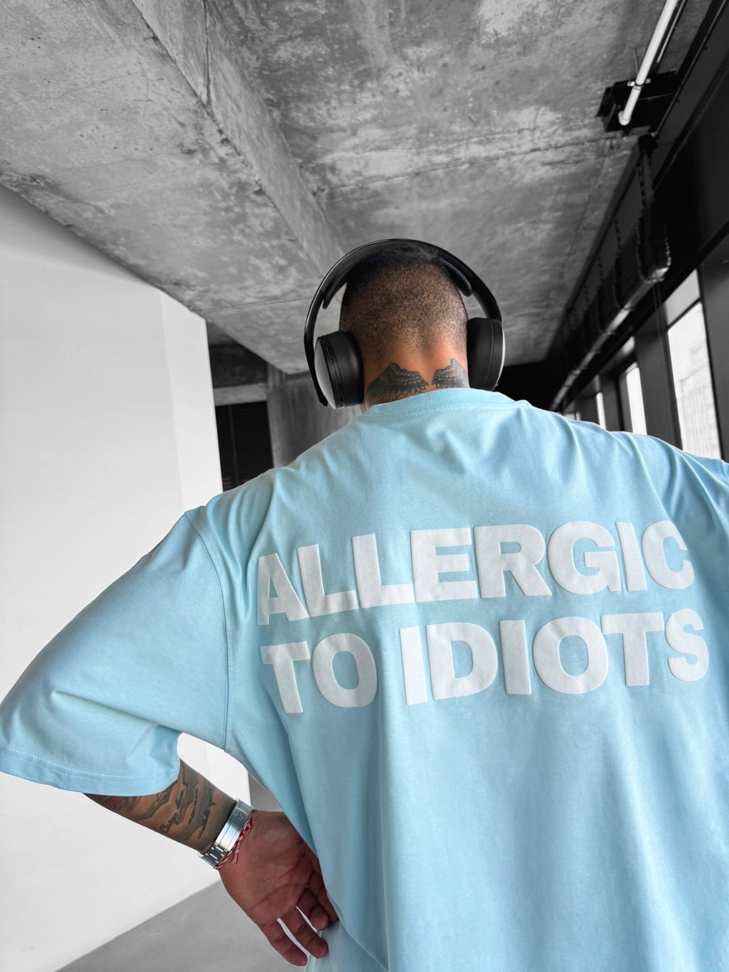 Oversize Statement T-shirt - Blue