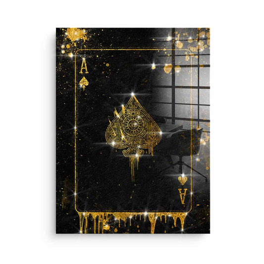 Ace Card - gold leaf