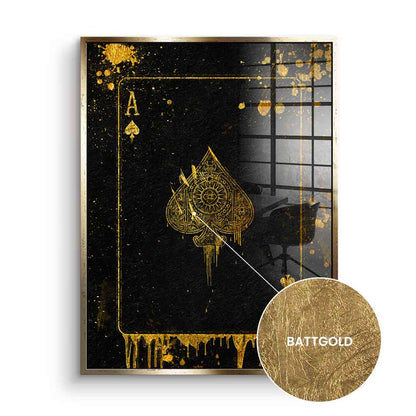 Ace Card - gold leaf