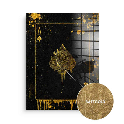 Ace Card - gold leaf