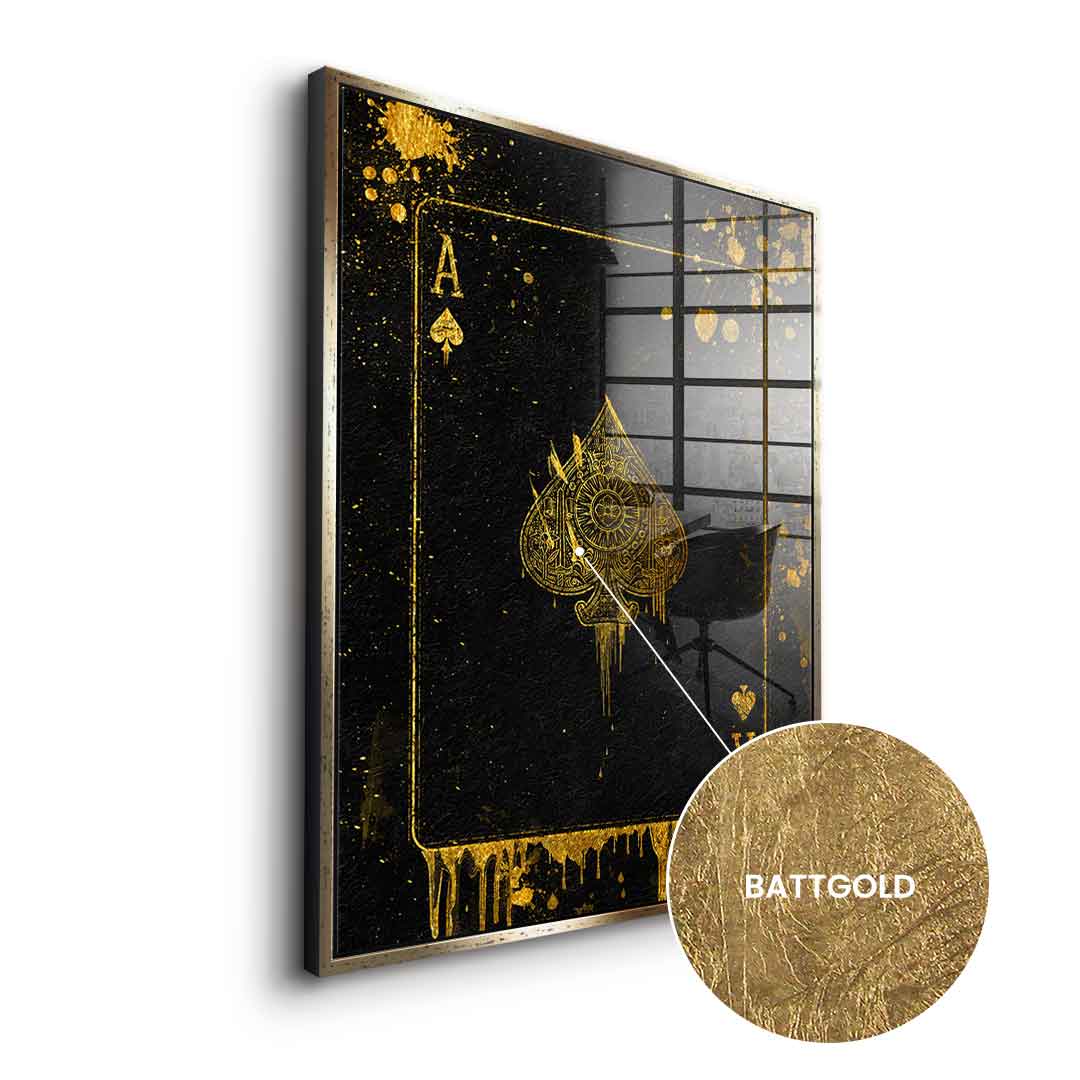 Ace Card - gold leaf