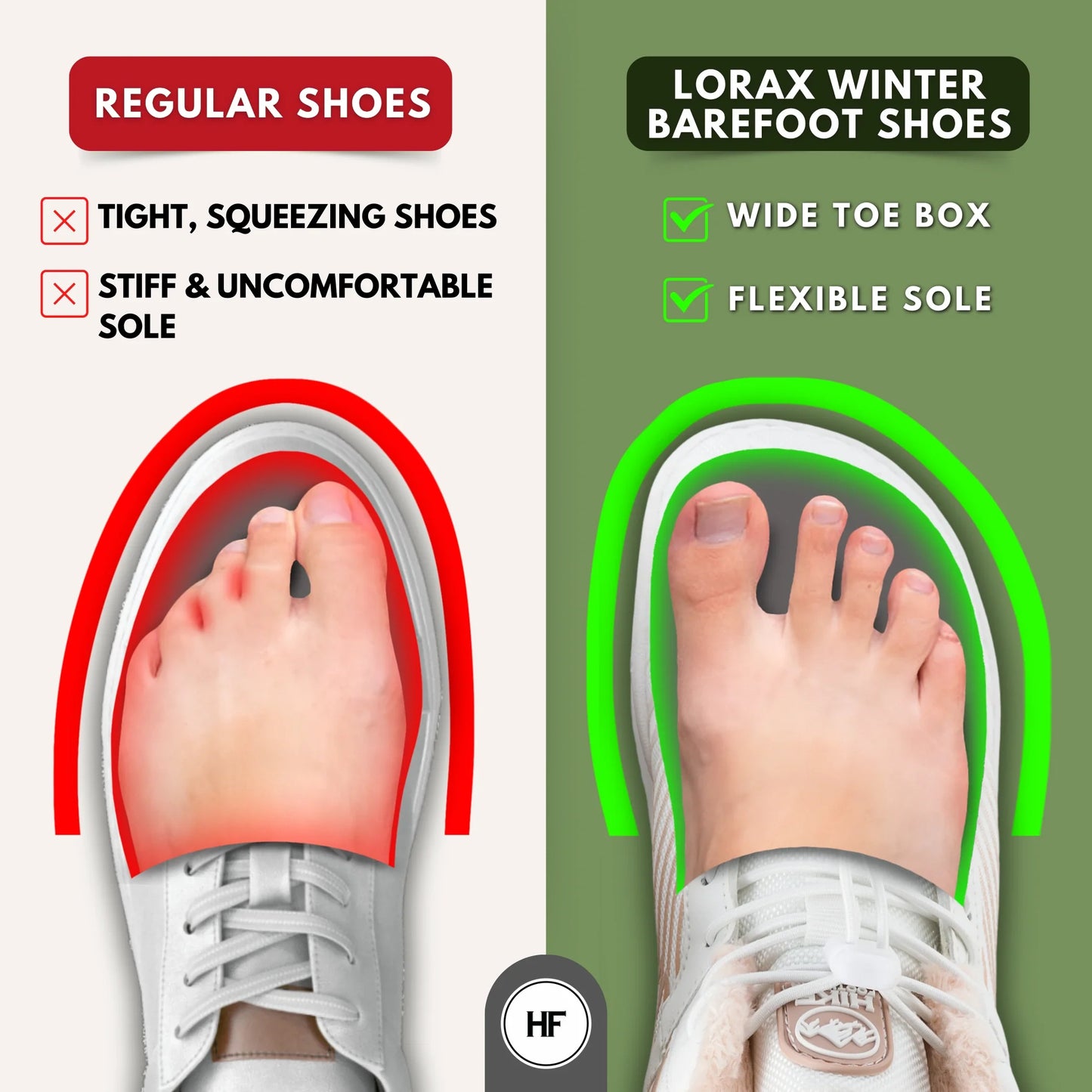 Lorax Winter - Ergonomische & Ondersteunende Winter Blotevoeten Schoenen (Unisex)