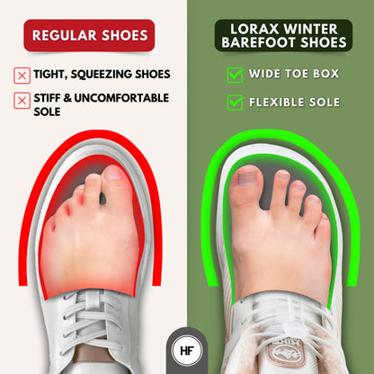 Lorax Winter - Ergonomische & Ondersteunende Winter Blotevoeten Schoenen (Unisex)