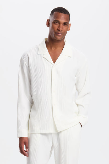 THE PLEATED LS SHIRT