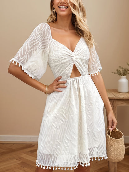 Lily | Elegante Midi Jurk met Bohemian Details