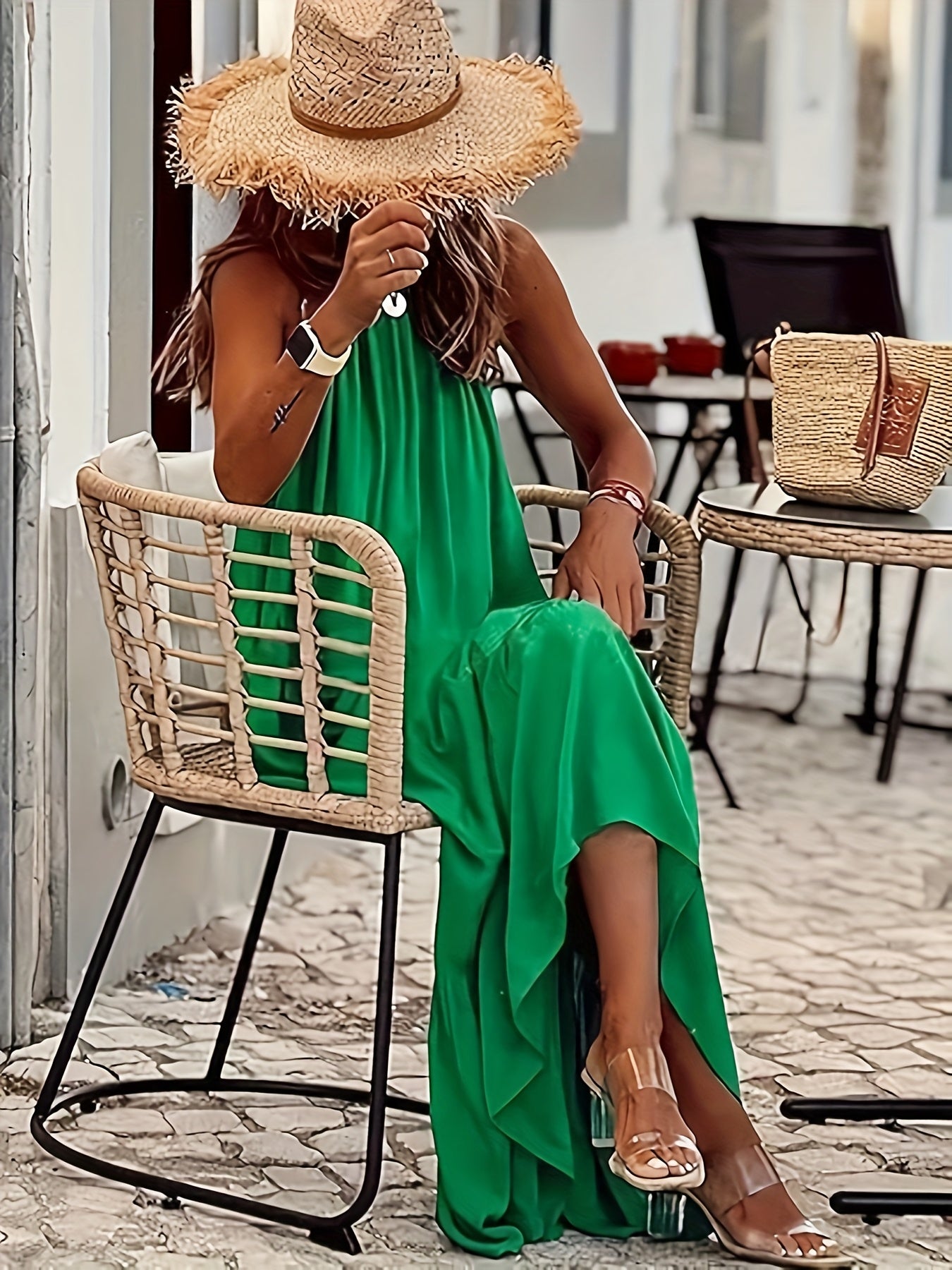 Lois | Elegante Zomer Maxi Jurk met Losse Pasvorm en A-Lijn Silhouet