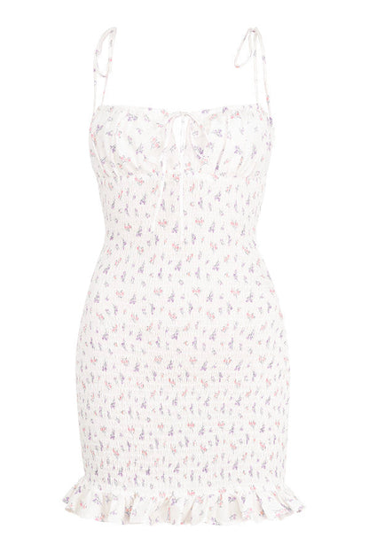 Lorelei | Romantische Bloemenprint Mini Jurk voor Vrouwen