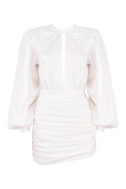 Maddison | Elegante Mini Jurk met Ballonmouwen