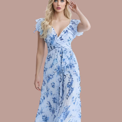 Marilyn | Elegante Maxi-Jurk Met Bloemenprint