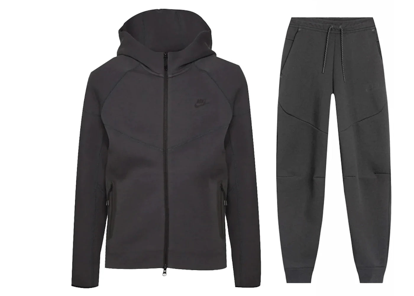 Nike Sportswear Tech Fleece Windrunner Full Zip Hoodie & Joggers Set Anthracite/Black | 1 + 1 Gratis