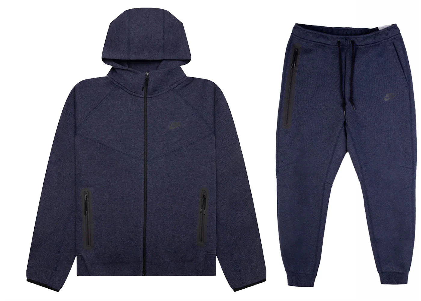 Nike Sportswear Tech Fleece Windrunner Full Zip Hoodie &amp; Joggers Set Obsidian Heather/Black | 1 + 1 Free