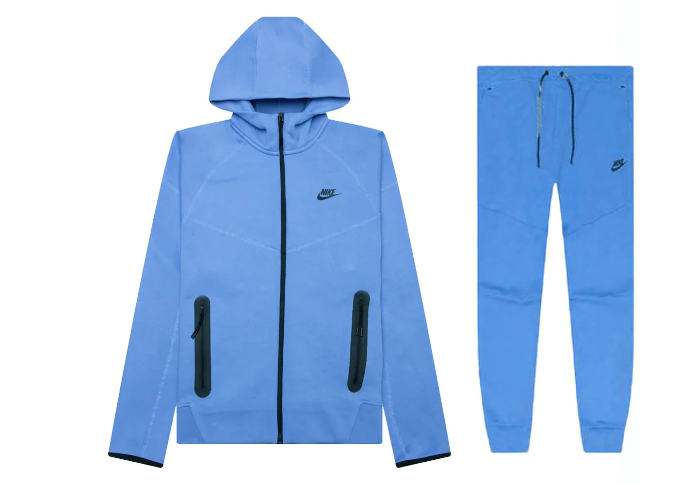 Nike Sportswear Tech Fleece Windrunner Full Zip Hoodie &amp; Joggers Set Polar/Black | 1 + 1 Free