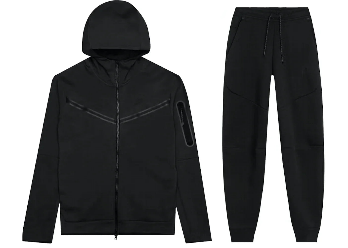 Nike Sportswear Tech Fleece Full-Zip Hoodie & Joggers Set Black | 1 + 1 Gratis