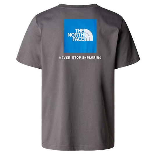 The North Face Mens Redbox T shirt Smoked Pearl-Hero Blue
