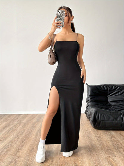 Pamela | Elegante Cami Jurk met Split