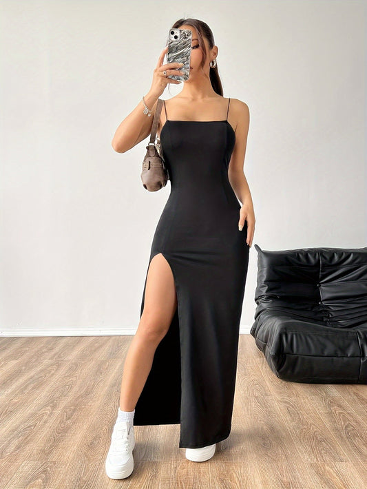 Pamela | Elegante Cami Jurk met Split