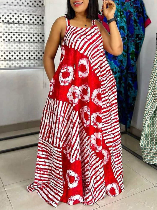 Paula | Stijlvolle Bohemian Maxi Jurk met Uniek Printontwerp