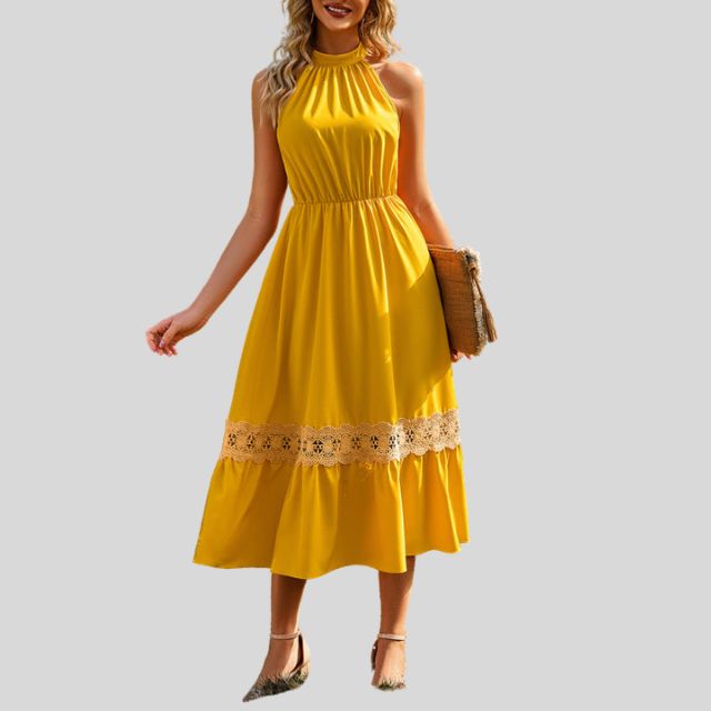 Serenity | Elegante Maxi Jurk met Kantdetails