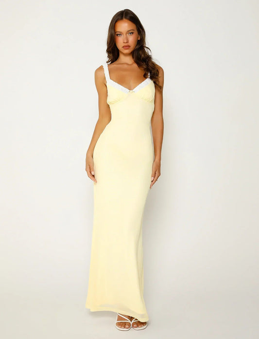Taylor | Elegante Lange Bodycon Jurk met Luxe Details