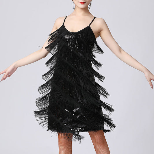 Tiffany | Fringe Jurk met Dansende Bewegingen