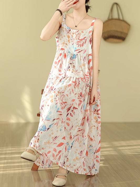 Tina | Elegante Maxi Jurk met Bloemenprint voor Zomerstijl