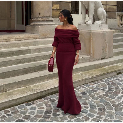 Venus | Off-Shoulder Elegante Maxi Jurk