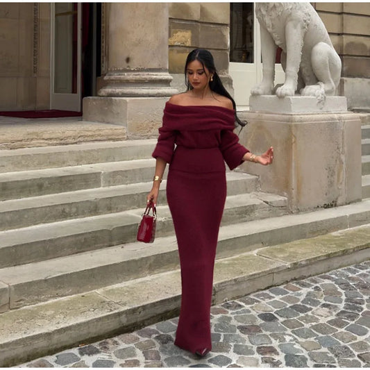 Venus | Off-Shoulder Elegante Maxi Jurk
