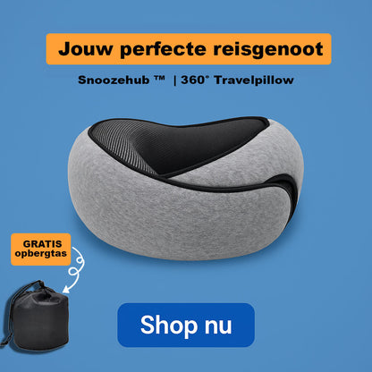 Snoozehub™ Ergonomisch Reiskussen – met Gratis Opbergtas
