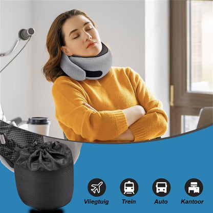 Snoozehub™ Ergonomisch Reiskussen – met Gratis Opbergtas